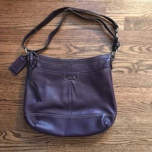 SOLD: Coach purple eggplant Shoulder Bag